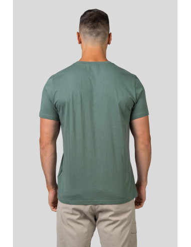 Mens leisure time short sleeve T-shirt SKATCH dark forest