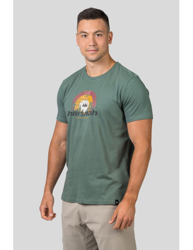 Mens leisure time short sleeve T-shirt SKATCH dark forest