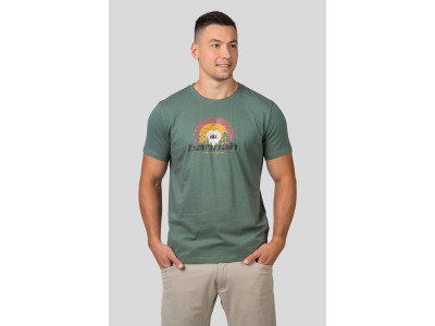 Mens leisure time short sleeve T-shirt SKATCH dark forest