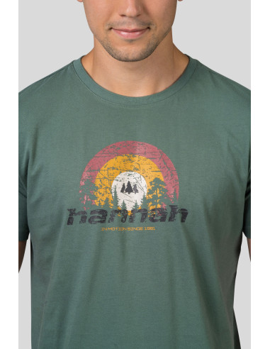 Mens leisure time short sleeve T-shirt SKATCH dark forest