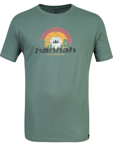 Mens leisure time short sleeve T-shirt SKATCH dark forest