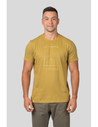 Mens leisure time short sleeve T-shirt SKATCH khaki