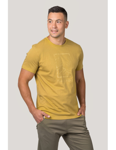 Mens leisure time short sleeve T-shirt SKATCH khaki