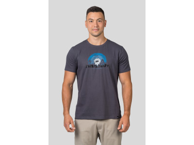 Mens leisure time short sleeve T-shirt SKATCH magnet (blue)