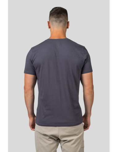 Mens leisure time short sleeve T-shirt SKATCH magnet (blue)