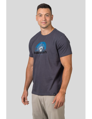 Mens leisure time short sleeve T-shirt SKATCH magnet (blue)