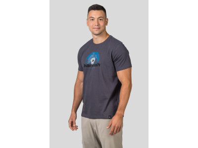 Mens leisure time short sleeve T-shirt SKATCH magnet (blue)