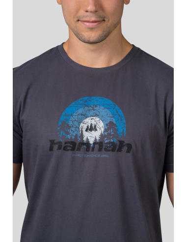 Mens leisure time short sleeve T-shirt SKATCH magnet (blue)