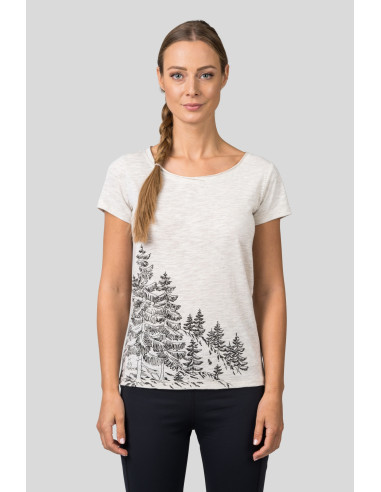 Ladies leisure time short sleeve T-shirt ZOEY light gray