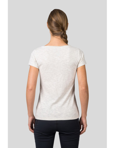 Ladies leisure time short sleeve T-shirt ZOEY light gray