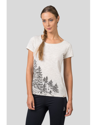 Ladies leisure time short sleeve T-shirt ZOEY light gray