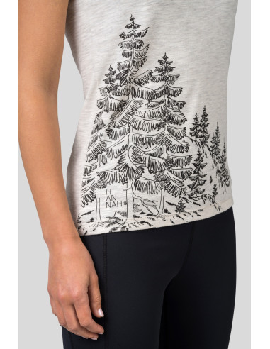 Ladies leisure time short sleeve T-shirt ZOEY light gray