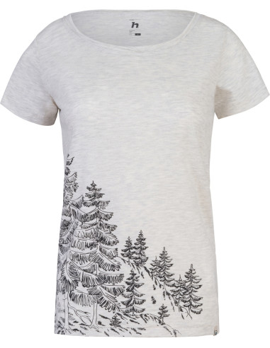 Ladies leisure time short sleeve T-shirt ZOEY light gray