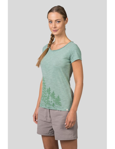 Ladies leisure time short sleeve T-shirt ZOEY smoke green