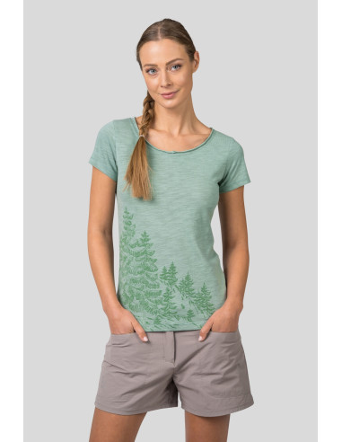 Ladies leisure time short sleeve T-shirt ZOEY smoke green