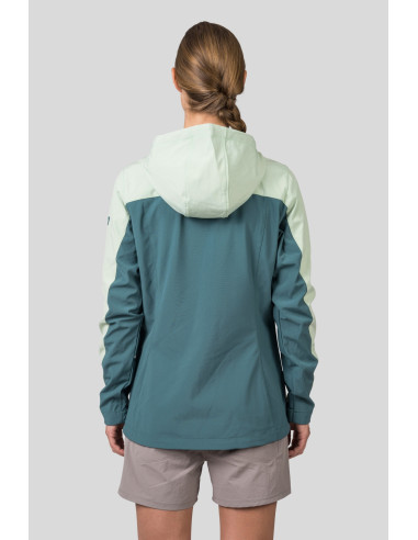 Ladies leisure time jacket ZURY LITE bok choy / dark forest