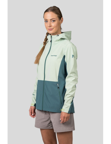 Ladies leisure time jacket ZURY LITE bok choy / dark forest