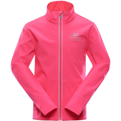 Kid´s sports softshell jacket MULTO neon knockout pink
