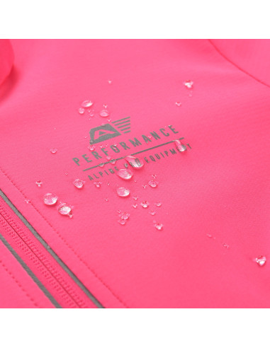 Bērnu sporta softshell jaka MULTO neona rozā