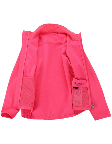 Bērnu sporta softshell jaka MULTO neona rozā
