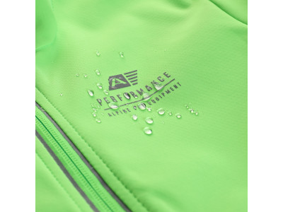 Bērnu sporta softshell jaka MULTO neona zaļš