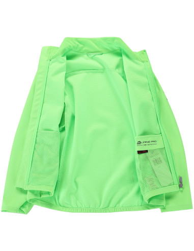 Kid´s sports softshell jacket MULTO neon green gecko