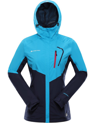 Women's outdoor jacket IMPECA neon atomic blue