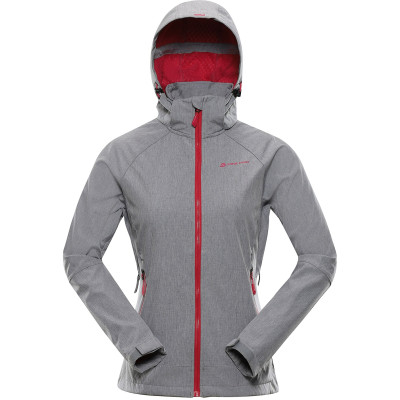 Sieviešu pārgājienu softshell jaka LANCA pilsētas pelēks