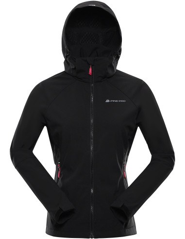 Sieviešu pārgājienu softshell jaka LANCA melns