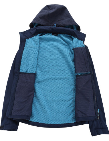 Vīriešu pārgājienu softshell jaka LANC tumši zils