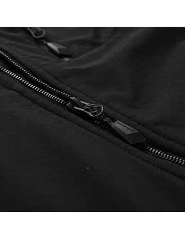 Vīriešu pārgājienu softshell jaka LANC melns