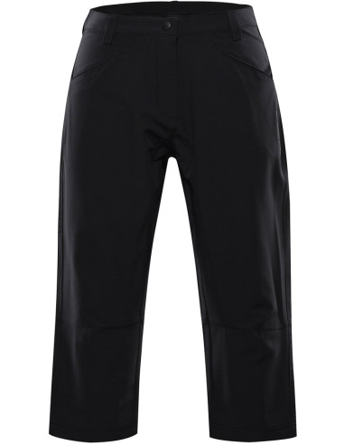 Women's outdoor softshell capri WEDERA black