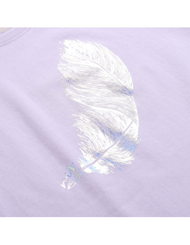 Women's casual T-shirt ZSAFA pastel lilac