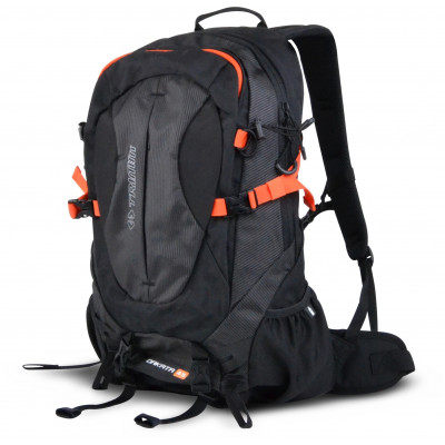 Mugursoma DAKATA 45 melns/tumši pelēks