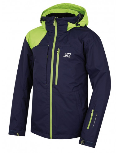 Men's jacket Ronel Peacoat/lime green