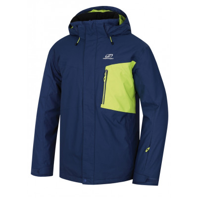 Men's jacket Juval Dark denim/lime punch