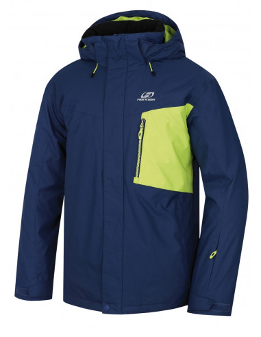 Men's jacket Juval Dark denim/lime punch