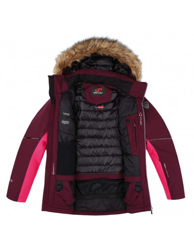 Ladies skiing jacket MARYAM grape wine/cabaret
