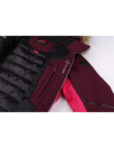 Ladies skiing jacket MARYAM grape wine/cabaret