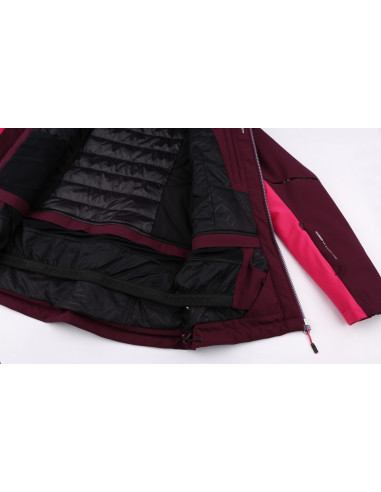 Ladies skiing jacket MARYAM grape wine/cabaret