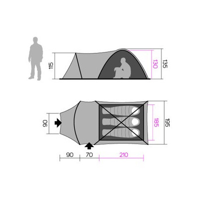 Tent Arrant 3 Spring green/cloudy gray 2