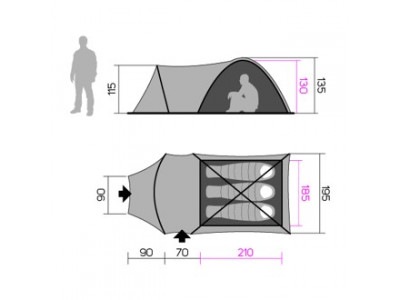 Tent Arrant 3 Spring green/cloudy gray