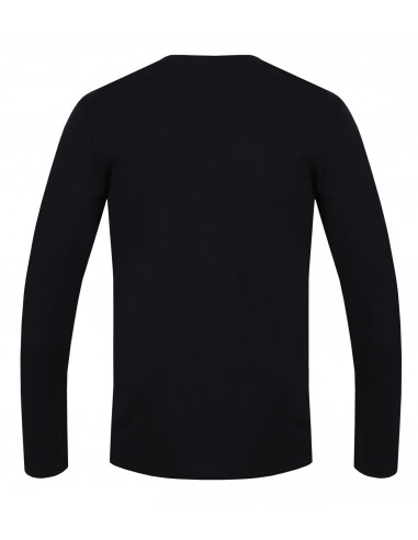 Men's leisure time T-shirt with long sleeves SKILL anthracite (print 2)