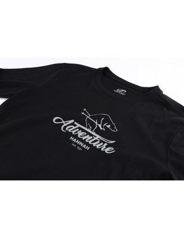 Men's leisure time T-shirt with long sleeves SKILL anthracite (print 2)