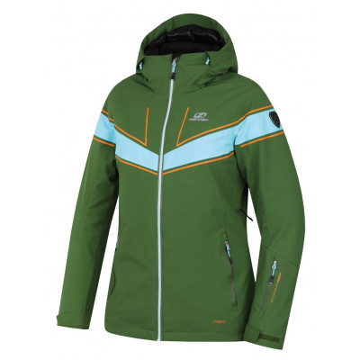 Ladies skiing jacket KIELY dill/aqua splash