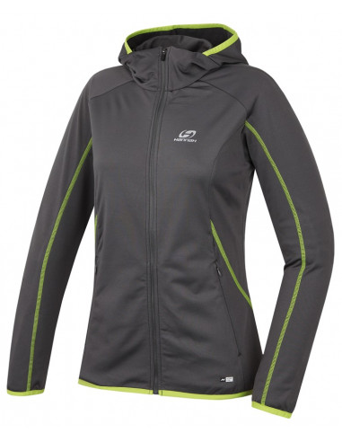 Ladies zip neck Trina Pewter