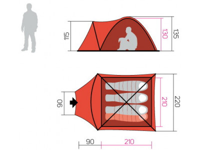 Tent Hover 4 Spring green/cloudy gray