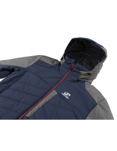 Men's skiing jacket NADIM midnight navy/gray mel