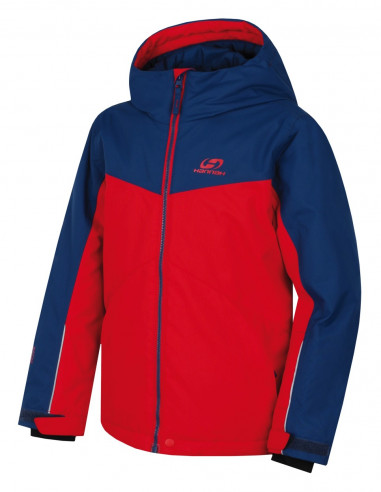KIDS skiing jacket RAFFAELA JR racing red/poseidon