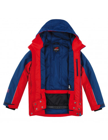 KIDS skiing jacket RAFFAELA JR racing red/poseidon